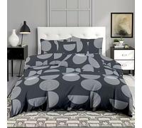 YZQGLHP Vector Single Duvet Cover Set Geometric Duvet Cover Microfibre 3 Piece with Zipper Closure Soft Cosy Bedding Reversible Quilt Cover 135 x 200 cm and 2 Pillow Cases 50 X 75 cm