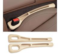 YZQSWCX 1 Set Car Seat Gap Storage Box for Volvo V60 V50 S60 S80 S40 Xc40 Xc60 Xc70 Xc90 V40 V70 2000-2023 2024 2025, Auto Seat Gap Plug Anti-drop Wear-resistant Interior Accessories,Beige