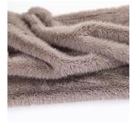 YZRXD Shaggy Faux Fur Fabric 20mm Short Pile Plush Artificial Fur Material Fluffy Fuzzy 160x50cm 62''x19'' 35 Colours for Crafts, Costume, Decoration, Cushion(Color:khaki)
