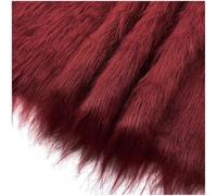 YZRXD Shaggy Faux Fur Fabric Long Pile Fluffy Fake Fur Luxury Craft Material 180cm(70inch) Wide for Gnomes, Sewing, Costumes, Fursuits, Decorations(Size:1.8x1m(70x39in),Color:dark red)