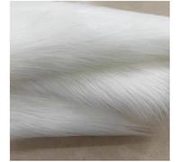 YZRXD Shaggy Plush Faux Fur Fabric Long Pile 160x50cm 62''x19'' Fluffy Craft Fake Fur Material for DIY Crafts Cushion Pad Chair Cover Gnomes Costume Decoration(Color:white)