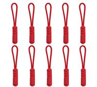 Yzsfirm 10 Pcs Durable Nylon Zipper Pulls Cords Red Zipper Pull Extension No-Slip Pull Rope Zip Fixer for Any Zipper