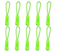 YZSFIRM 10Pcs Replacement Zipper Pulls Fluorescent Green Zipper Pull Cord Extender for Backpacks, Jackets, Luggage, Purses, Handbags