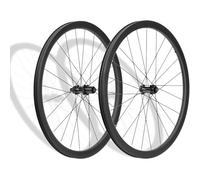 YZSMD 700C Carbon Fiber Road Bike Wheelset Height 28MM/32MM/35MM/38MM/42MM/45MM/50MM/55MM/60MM/65MM/73MM Thru Axle Center Lock Disc Brake 24H Hubs for 8/9/10/11/12 Speed