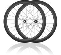 YZSMD 700C Carbon Fiber Road Bike Wheelset Height 28MM/32MM/35MM/38MM/42MM/45MM/50MM/55MM/60MM/65MM/73MM Thru Axle Center Lock Disc Brake 24H Hubs for 8/9/10/11/12 Speed