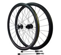 YZSMD Carbon Fibre 700C Bicycle Wheelset, 20/24H 4 Bearings Front and Rear Wheels Road Bike Quick Release Rim Disc Brake 7/8/9/10/11/12