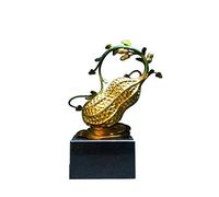YZSMD Home entrance Decorations ornament Statue Brass Good Thing Peanut Entrance Ornament Living Room Bedroom Bedside Decorative Desk Ornaments Decorative Figurines Bronze entryway Sculptures