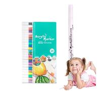 yztju Acrylic Paint Markers Paint Pens Set - Multi Pen Kit, Vibrant Waterproof Ink | Portable Acrylic Painting Pens for Arts and Crafts Projects Rock Glass Fabric Wood Metal Ceramic Design Use