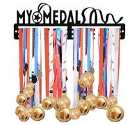yztju Award Hanger Display - Wall Mount Iron Trophy Ribbons Rack | Wall Mount Letter Design Award Display Rack,for Men Athletes Boys Girls Runners Sports Race Gymnastics Soccer Swim