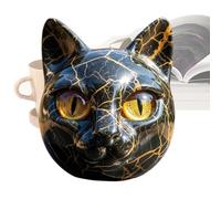 yztju Crystal Cat Figurine | Black Cat Statue Desk Decoration - Resin Animal for Entryway Desk Shelf Living Room Bedroom Cabinet Tabletop Holiday Housewarming Birthday Party