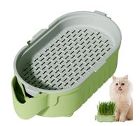yztju Hydroponic Cat Grass, Inner Cat Grass Tray, Inner Cat Grass Hydroponic Plant Pot, Bottomless Water Cave Container Novelties for Pet Snacks for the Courtyard, Window Sill