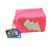 yztju Purse for Coins, Women's Wallet, Embroidered Purse, Waterproof Multi-Purpose Purse for Women and Girls, for Storing Keys, Jewellery and Pills, Watermelon Red X White Flash, see description, See