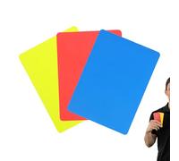 yztju Referee Cards, 3 Pieces High Visibility Referee Accessories | Red and Yellow Football Cards for Judges Men and Women for Hockey Volleyball Basketball Wrestling