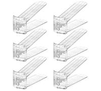 yztju Shoe Slot Organizer - Shoe Stack 6 Piece,Non-Slip Stackable Double-Layer Holder Height Adjustment Storage for Garage Door Wall Bed Dorm