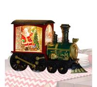 yztju Winter Train Snow Globe, Christmas Train Snow Globe, Santa Train Ornaments, Portable Glittering Santa Snowmen Snow Globe for Bedside Table