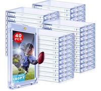 YZtree One Touch Card Holder for Trading Cards,U-V Protection Hard Cards Sleeves Case for Sports Game Cards, Football, Baseball (180 pt Magnetic Card Case)