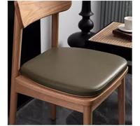 YZTTCD Dining Chair Leather Cushion, 4cm Memory Foam U-shaped Waterproof Non-slip Cushion With Shoulder Strap,Olive Green,43 * 42cm