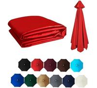 YZTTCD Garden Parasol Canopy Cover, Replacement Parasol Cloth, No Fading, UV Protection, Suitable For Terrace, Swimming Pool, Beach,Red,6ribs:2.5m/8.2ft