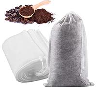 Yzurbu 100pcs Cold Brew Coffee Bags, 8''x12'' No Mess Disposable Filter Bag with Drawstring for Coffee Grounds & Ice Tea