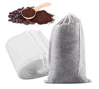 Yzurbu 200pcs 4''x6'' Cold Brew Coffee Filter Bags, No Mess Disposable Filter Bag with Drawstring for Coffee Grounds & Ice Tea
