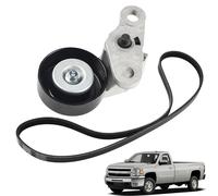 YzusGomumu Car A/C Serpentine Drive Belt Tensioner Kit 90K-38159 Compatible with 1999-2008 Cadillac Escalade Chevrolet Avalanche Silverado Express GMC Sierra H2 Replaces 19311139 38159 ACK040378HD