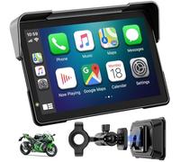 YZW MT700 7 Inch Wireless GPS Navigation System for Carplay Motorcycle with Apple Carplay and Android Auto, Moto Car Portable Game Screen with Bluetooth, Navigation, Siri, Fast Magnetic Mount