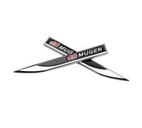 yzw6688 2pcs x Metal Mugen Logo Side Fender Car Body Emblem Badge Sticker Decal Compatible with Civic City Jazz Accord Crv Fit Insight (Color : Silver)