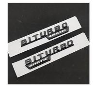 yzw6688 3D ABS Chrome Black Car Rear Trunk Badge Sticker Logo GLC 43 BITURBO 4MATIC Emblem Compatible with GLC43 / X253 Accessories (Color : Fender Black 2pcs)