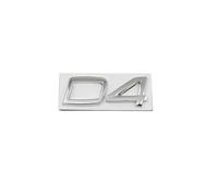 yzw6688 Car Metal D2 D3 D4 D5 D6 D7 Letters Logo Trunk Emblem Badge Sticker Compatible with S40 S60 V40 V50 XC40 XC60 V70 V60 S90 C30 XC90 (Color : D4 Silver)
