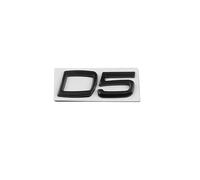 yzw6688 Car Metal D2 D3 D4 D5 D6 D7 Letters Logo Trunk Emblem Badge Sticker Compatible with S40 S60 V40 V50 XC40 XC60 V70 V60 S90 C30 XC90 (Color : D5 Gloss black)