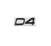 yzw6688 Car Metal D2 D3 D4 D5 D6 D7 Letters Logo Trunk Emblem Badge Sticker Compatible with S40 S60 V40 V50 XC40 XC60 V70 V60 S90 C30 XC90 (Color : D4 Gloss black)
