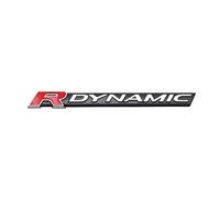 yzw6688 Car Metal R DYNAMIC Logo Side Fender Trunk Badge Emblem Decals Sticker Compatible with VELAR Sport Discovery Evoque HSE Defender (Color : Silver)