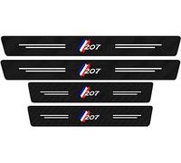 YZWDSFP Car Door Sill Plate Protector for Peu-geot 206 207 307 308 3008 4008 5008, 4Pcs Waterproof Carbon Fiber Sticker Strips, Anti-Scratch Front Rear Door Pedal, Welcome Pedal Car Accessories