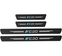 YZWDSFP Car Door Sill Plate Protector for Volvo C30, 4Pcs Waterproof Carbon Fiber Sticker Strips, Anti-Scratch Front Rear Door Pedal, Welcome Pedal Car Accessories