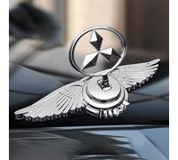 YZWDSFP Car Logo Front Vehicle Hood Ornament for Mitsubishi Outlander, 3D Chrome Emblem Bonnet Badge Sticker, Anti-theft Car Front Emblem Styling Accessories,B