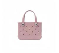 YZWHKJ Beach Bags For Women EVA Waterproof Summer Storage Basket Mini Beach Bag Women Shopping Picnic Rubber Jelly Tote Purses(Pink)