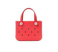 YZWHKJ Beach Bags For Women EVA Waterproof Summer Storage Basket Mini Beach Bag Women Shopping Picnic Rubber Jelly Tote Purses(Red)