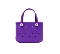 YZWHKJ Beach Bags For Women Mini Childs Beach Rubber Tote Bags XL L M Size EVA Waterproof Summer Storage Basket Women Shopping Bag Kid(Purple,M)
