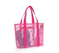 YZWHKJ Beach Bags For Women Pink Fashion Large Capacity Mesh Women'S Beach Bag Shoulder Handbag(Rose red)