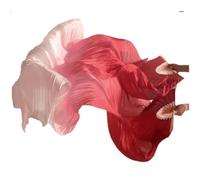 YZWHKJ Belly Dance Fan 1PC 150cm Length Ms.Belly Dancing Fan Gradient Color Dancer Practice Long Imitation Dance Props Silk Fans(40 x100 cm)