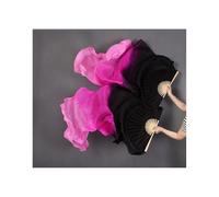 YZWHKJ Belly Dance Fan Real Silk Belly Dance Veils Classic Size Bamboo Fan Veil Dancer Preformance Show Props(As picture-04,120CM)