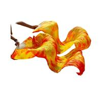 YZWHKJ Belly Dance Fan Real Silk Fan Veils For Belly Dance Bamboo-Ribs Folding Long 1.8m/2.1m Hand Made Dyed(Style 16,S-120x90cm)