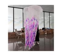 YZWHKJ Belly Dance Fan Real Silk Fan Veils For Belly Dance Bamboo-Ribs Folding Long 1.8m/2.1m Hand Made Dyed(Style 21-s,S-120x90cm)