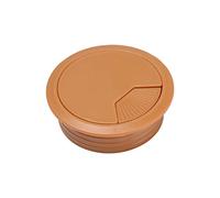 YZWHKJ Desk Cable Hole,Desk Cable Grommet 2PCS Desktop Cable Hole Cover 60/80mm Office Desk Base Cable Gland Outlet Cable Port Rack Organizer Furniture Fitting Buckle Line(Light brown,80mm)