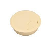 YZWHKJ Desk Cable Hole,Desk Cable Grommet 2PCS Desktop Cable Hole Cover 60/80mm Office Desk Base Cable Gland Outlet Cable Port Rack Organizer Furniture Fitting Buckle Line(Beige,80mm)