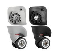 YZWHKJ Luggage Wheel Replacement 1 Pair Replacement Luggage Wheels for Suitcases Repair Hand Spinner Caster A08 Silent Rubber Trolley Parts Suitcase(Black Large)