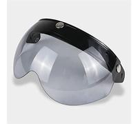 YZWHKJ Motorcycle Goggles Windproof Universal 3-Snap Motorcycle Helmet Visor lens Flip Up Shield Fit for TORC BEON 3 buttons helmet Half face visor glass(Light dark lens)