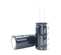YZWRWRMKTB 2pcs/lot T37 100v 2200UF aluminum electrolytic capacitor size 22 * 40 2200UF 20%