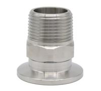 YZWRWRMKTB KF16 ~ KF25 Flange Hexagonal External Thread 3/4''~1'' PT Outer Diameter Vacuum Stainless Steel Flange Pipe Fitting,SS304 BSPT,KF50x1inch 226g