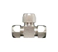 YZWRWRMKTB Pipe Fittings 4/6/8/10/12/14/16mm Outer Diameter Pipe Equal Diameter Tee, Tee Compression Joint, Suitable for Nickel-Plated Brass Water Gas Fuel (Color : 6 6 6mm)